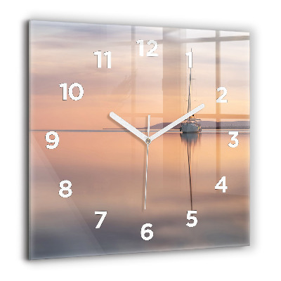 Ceas pătrat de perete din sticlă cereale Harta lumia