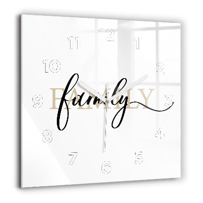 Ceas din sticlă pătrat Model tropical