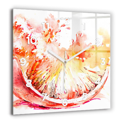 Ceas de sticlă pe perete pătrat Italia - Gondola venețiană