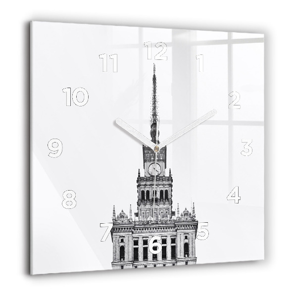 Ceas din sticlă pătrat Abstracția soarelui