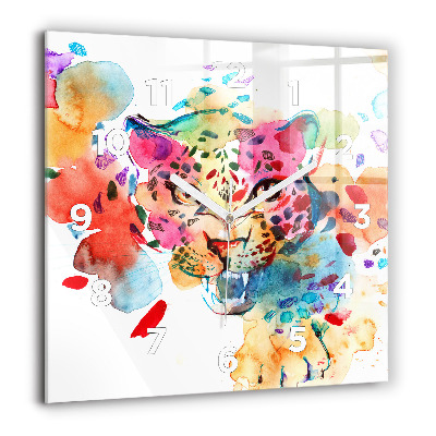 Ceas de sticlă pe perete pătrat Plantați în sol uscat