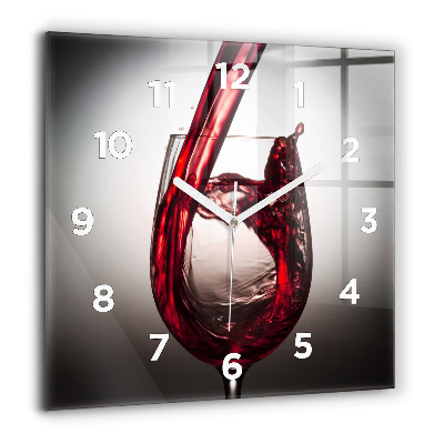 Ceas perete din sticlă pătrat Abstracția aurie