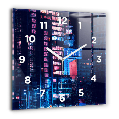 Ceas perete din sticlă pătrat Peisaj abstract