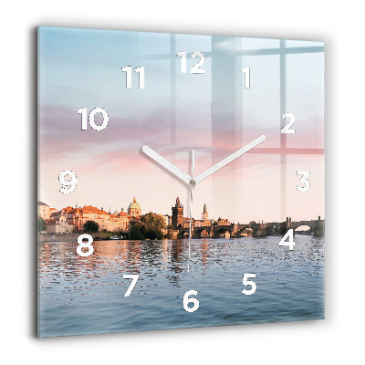 Ceas de sticlă pe perete pătrat Parlamentul de la Budapesta