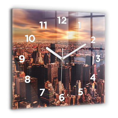 Ceas de sticlă pe perete pătrat Tablete de ciocolata