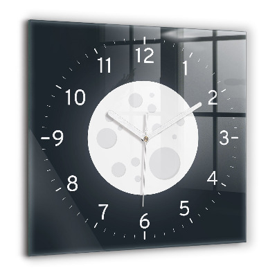 Ceas din sticlă pătrat Lună plină