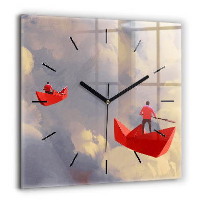 Ceas de sticlă pe perete pătrat Accesorii pentru plaja