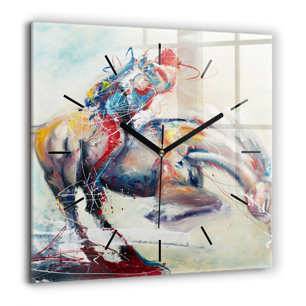 Ceas din sticlă pătrat Pădurea Vulturului Cețos