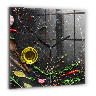 Ceas din sticlă pătrat Băutură vărsată