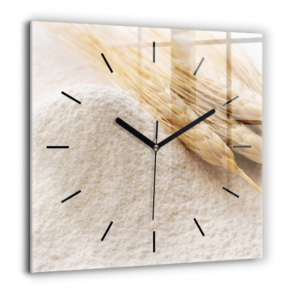 Ceas de sticlă pe perete pătrat Marmură abstractă