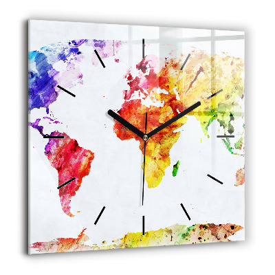 Ceas perete din sticlă pătrat Surfing în Hawaii