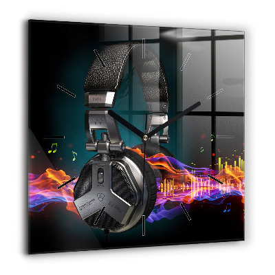 Ceas perete din sticlă pătrat Cartea cu păsări