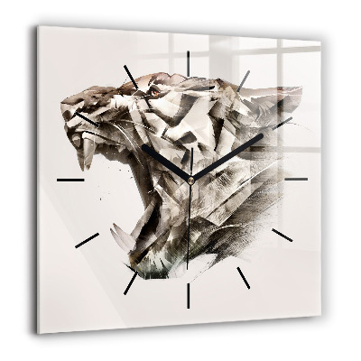 Ceas de sticlă pe perete pătrat Portocale