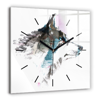 Ceas din sticlă pătrat peisaj african