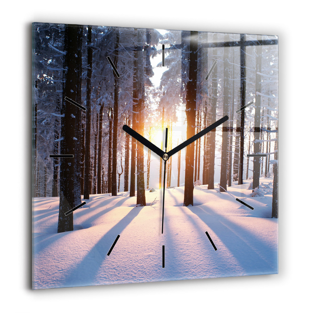 Ceas perete din sticlă pătrat Dragoste platonică