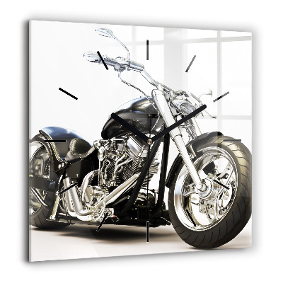 Ceas din sticlă pătrat Apus de soare din pădure