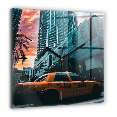 Ceas pătrat de perete din sticlă Parcul Surat Thani Thailanda