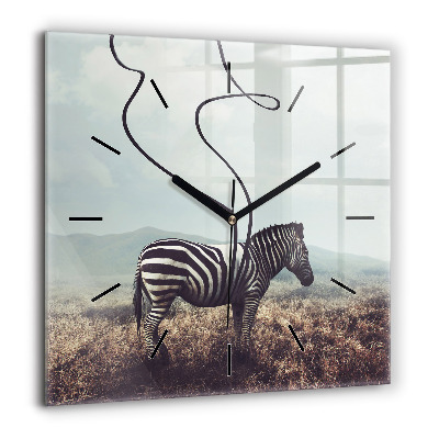 Ceas din sticlă pătrat Scenă fantastică în stil chinezesc