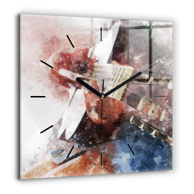 Ceas perete din sticlă pătrat Partea tropicală a naturii