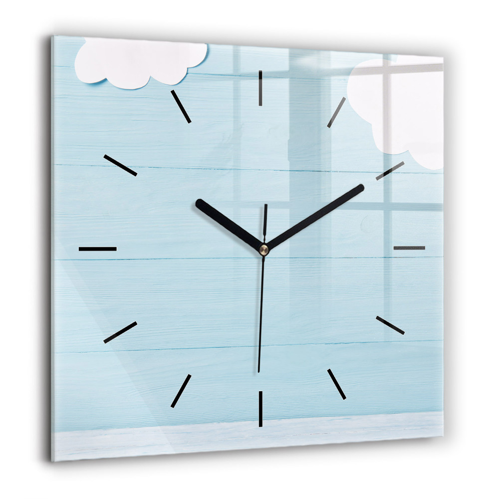 Ceas perete din sticlă pătrat Inscripție iubește-te pe tine însuți