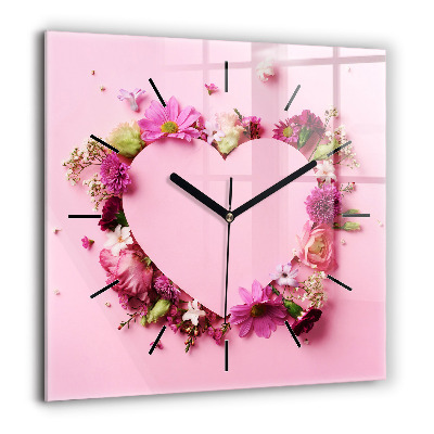 Ceas perete din sticlă pătrat Rădăcinile copacilor