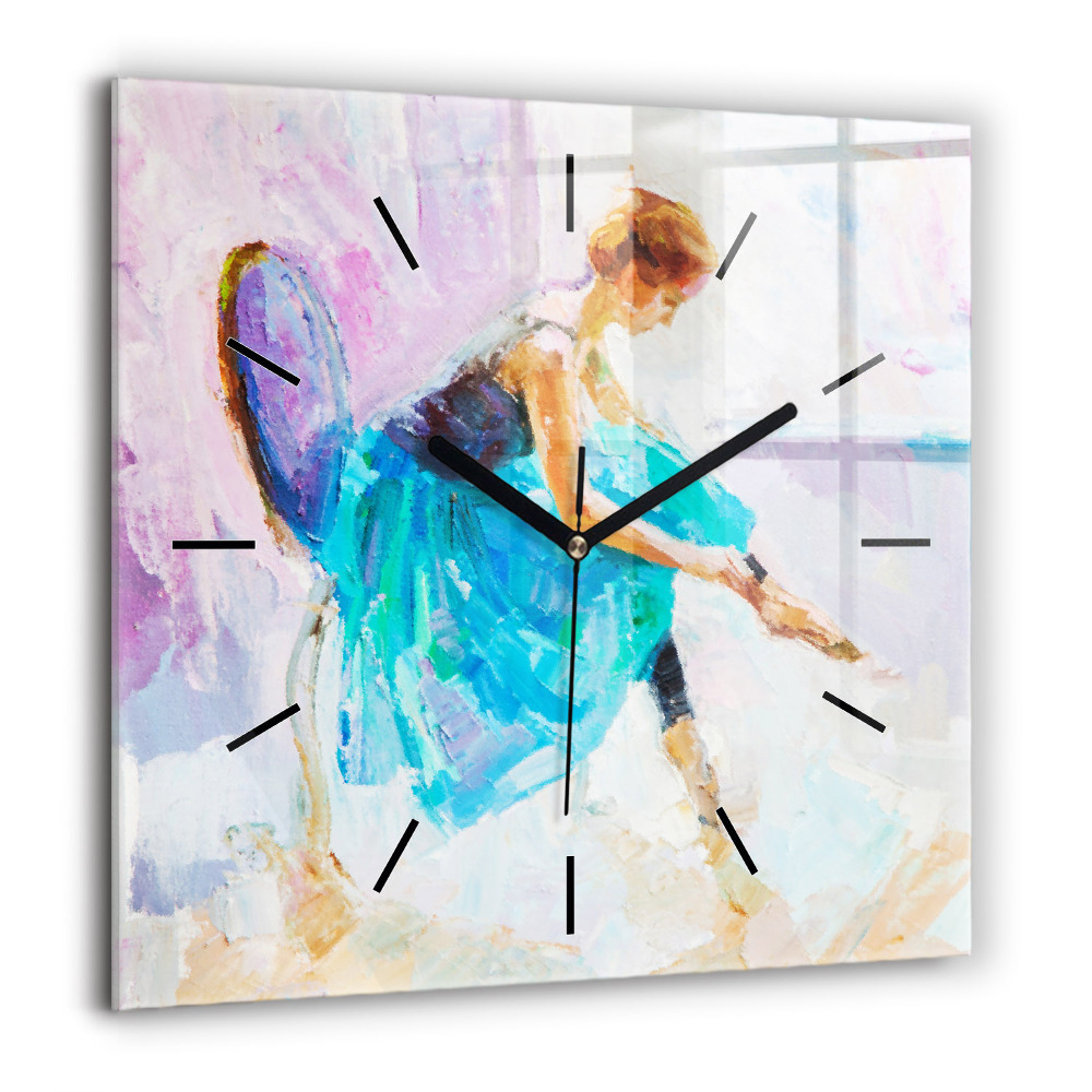 Ceas pătrat de perete din sticlă New York și apusul soarelui