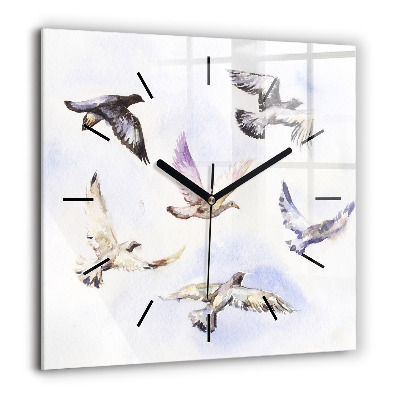 Ceas de sticlă pe perete pătrat Turnul Effel Paris