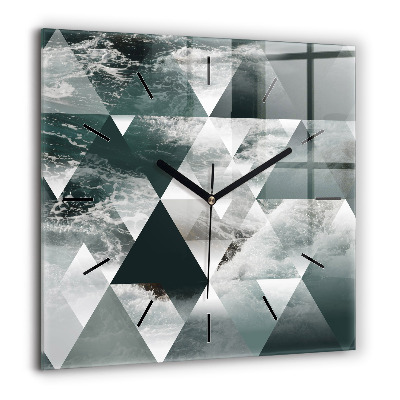 Ceas perete din sticlă pătrat Lunca de lavandă Franța