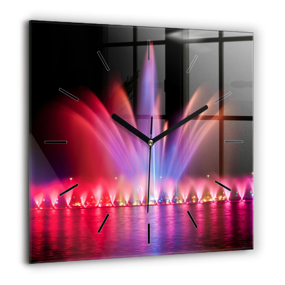 Ceas perete din sticlă pătrat bambus asiatic