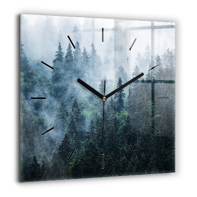 Ceas perete din sticlă pătrat Macarale în stuf