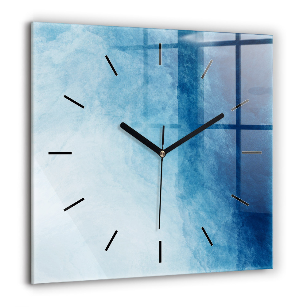 Ceas din sticlă pătrat Pană de pasăre