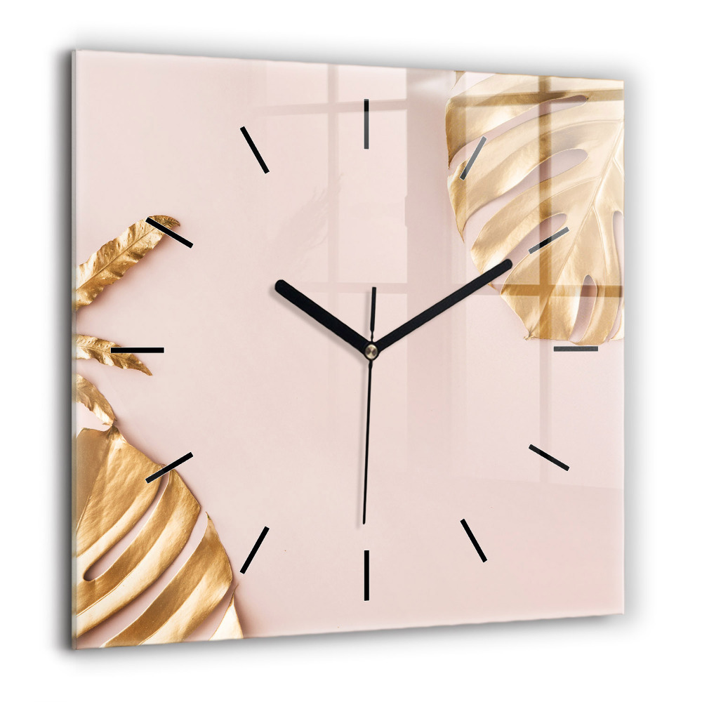 Ceas de sticlă pe perete pătrat Sat pescaresc