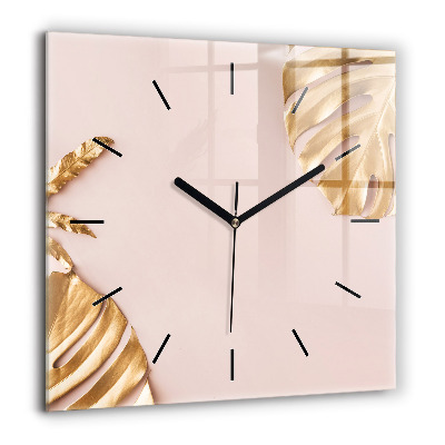 Ceas de sticlă pe perete pătrat Sat pescaresc