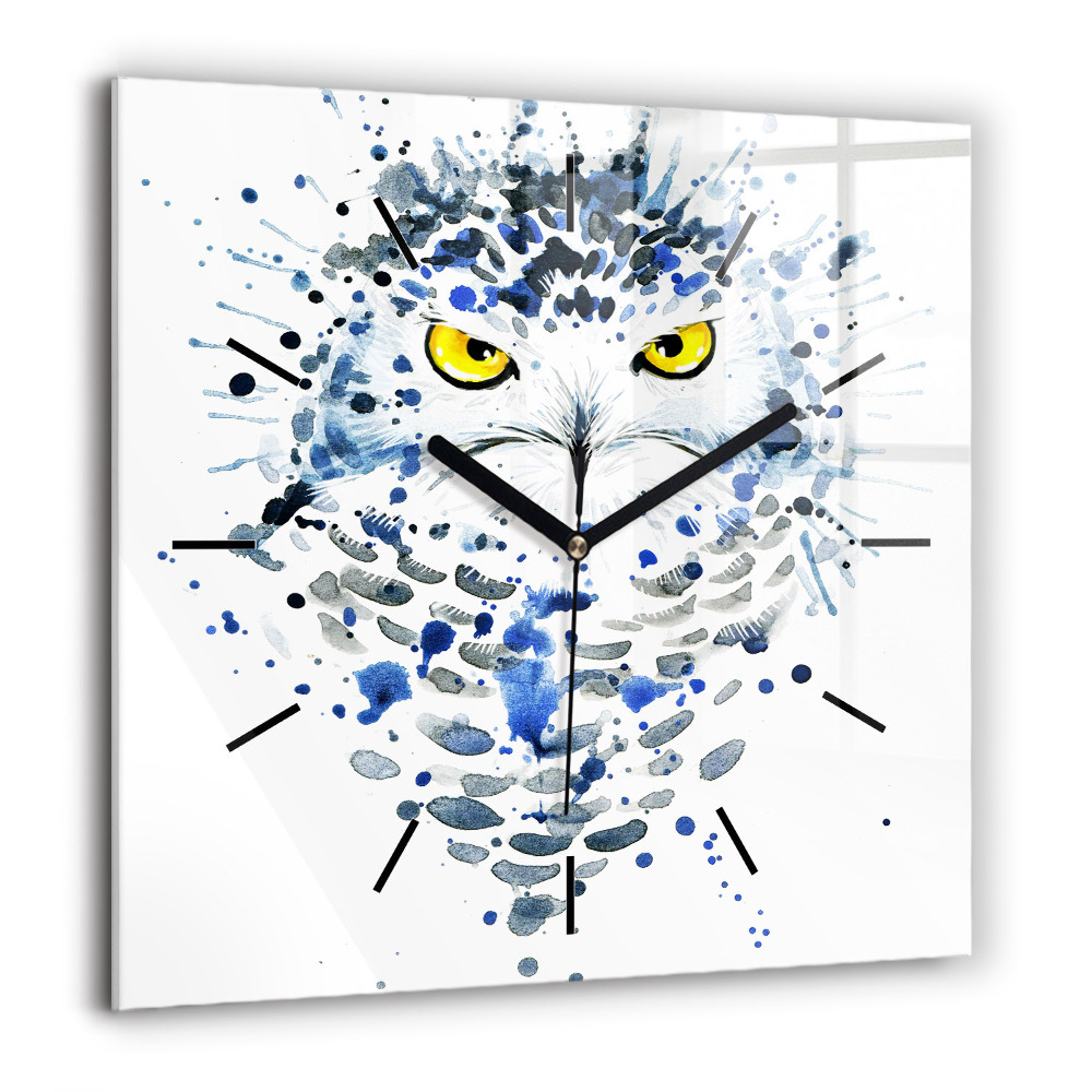Ceas din sticlă pătrat Păsări zburătoare