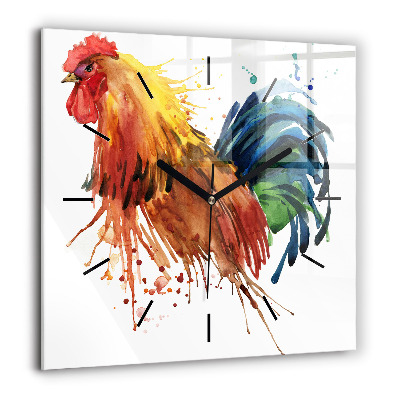 Ceas pătrat de perete din sticlă Captarea apei