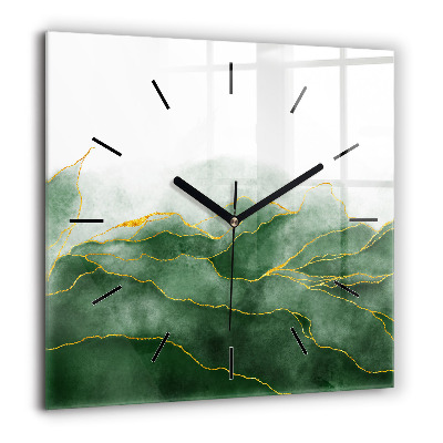 Ceas din sticlă pătrat Inimă făcută din ardei