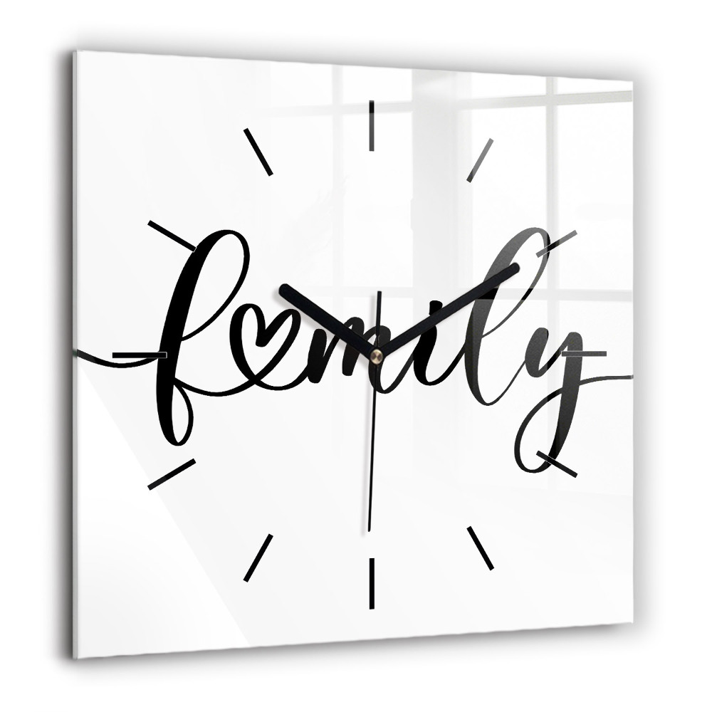 Ceas de sticlă pe perete pătrat Condiment roșu