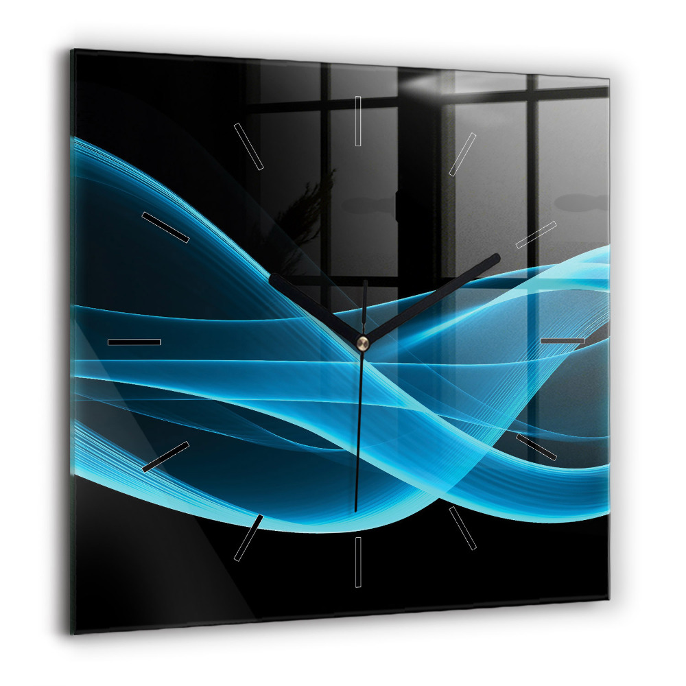 Ceas din sticlă pătrat Culoare gri deschise