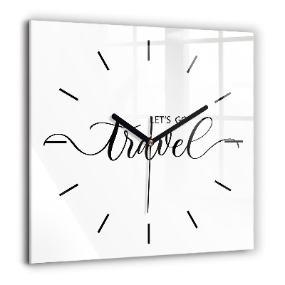 Ceas de sticlă pe perete pătrat Coliva