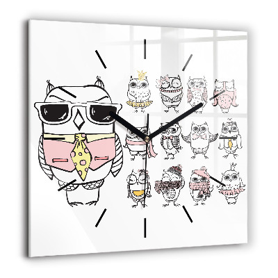 Ceas pătrat de perete din sticlă Pârtiile Munților Cețoși