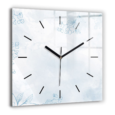 Ceas perete din sticlă pătrat Farul Pe Mare