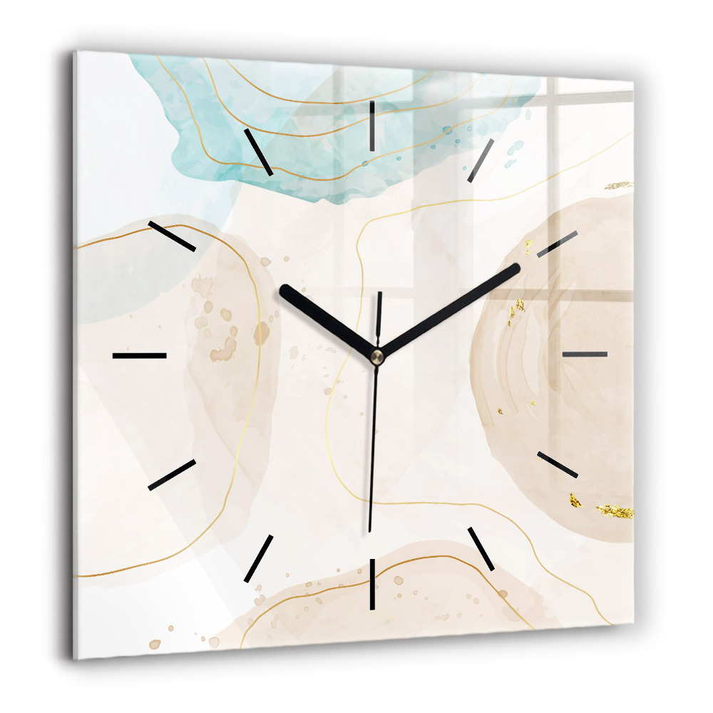 Ceas de sticlă pe perete pătrat Barci cu pânze origami colorate