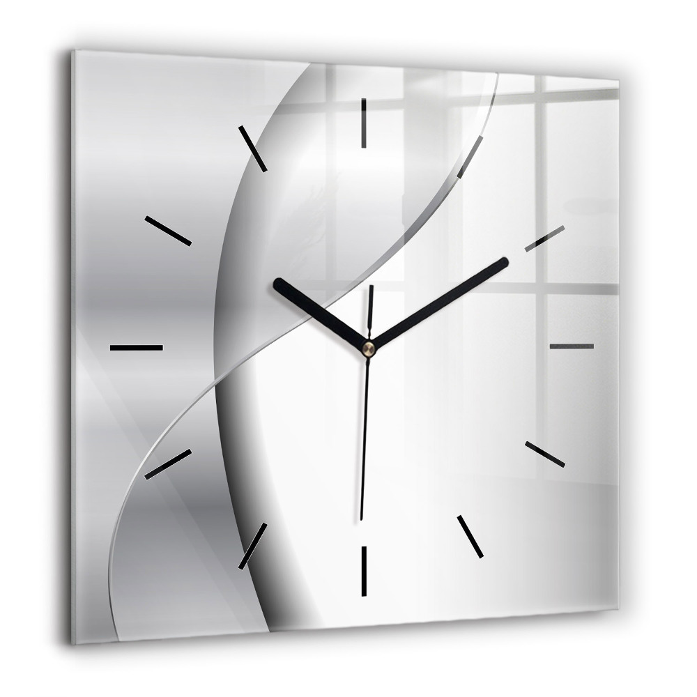 Ceas de sticlă pe perete pătrat Culoare: verde sticla