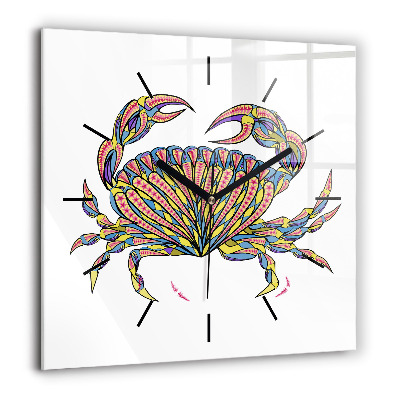 Ceas de sticlă pe perete pătrat Ilustrație din deșertul Arizona