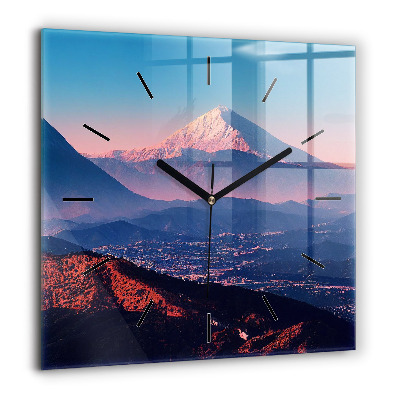 Ceas perete din sticlă pătrat Parcul Olimpic Barcelona