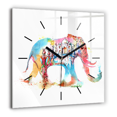 Ceas din sticlă pătrat Față în formă de fluture