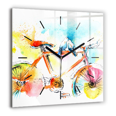 Ceas pătrat de perete din sticlă Cultură - brazilian steag