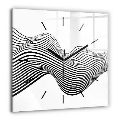 Ceas din sticlă pătrat Harta lumii apei