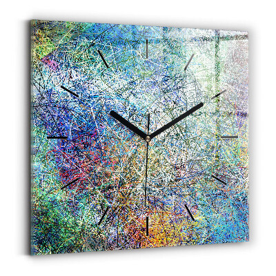 Ceas de sticlă pe perete pătrat Dalmatian și umbră