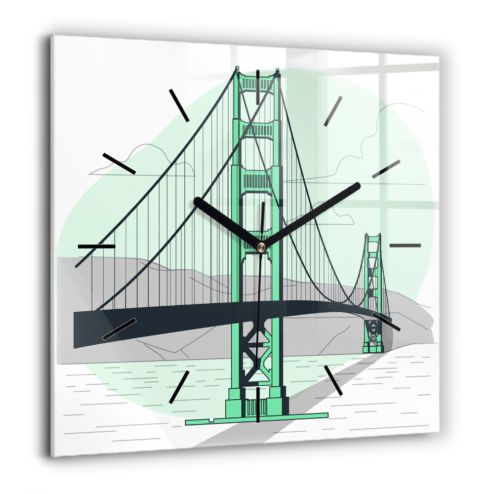 Ceas din sticlă pătrat Peisaj stâncos